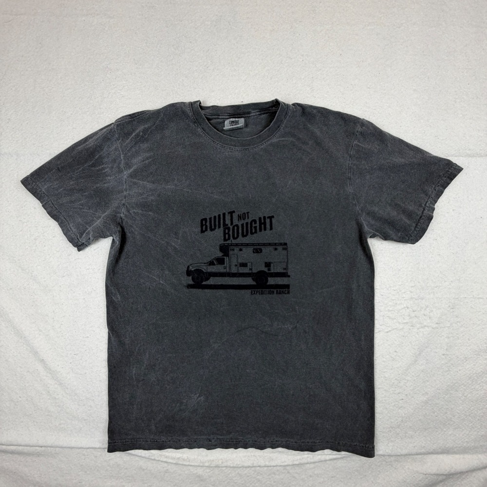 Comfort Colors Built Not Bought Expedition Ranch Graphic T-Shirt Gray Large
